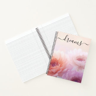 Customizable Pretty Colourful Flowers Dream Journa Notebook