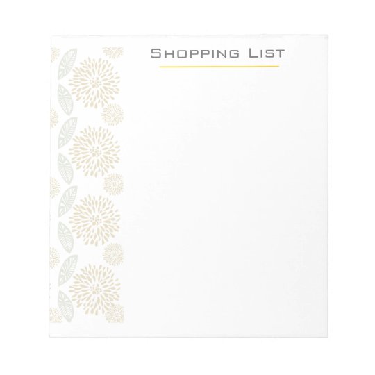 Customizable Pretty Elegant Flowers Notepad