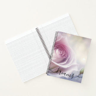 Customizable Pretty Pink Rose Dream Journal