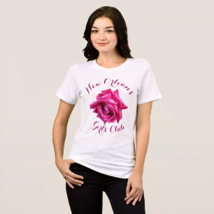 Customizable pretty pink rose girly floral T-shirt Tri-Blend Shirt