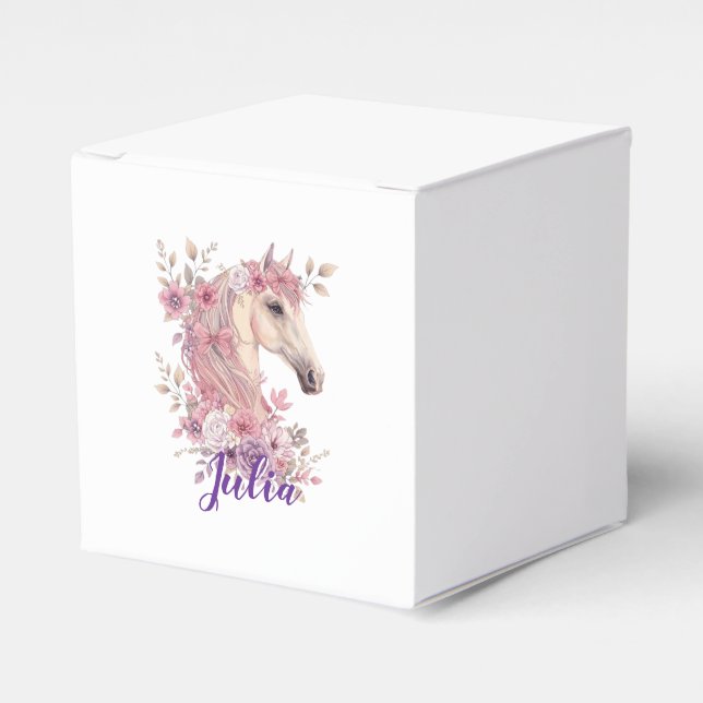 Customizable Pretty Ponies and Petals Favor Box (Front Side)