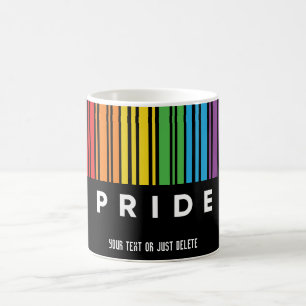 Customizable Pride Rainbow Barcode LGBTQIA+ Coffee Mug