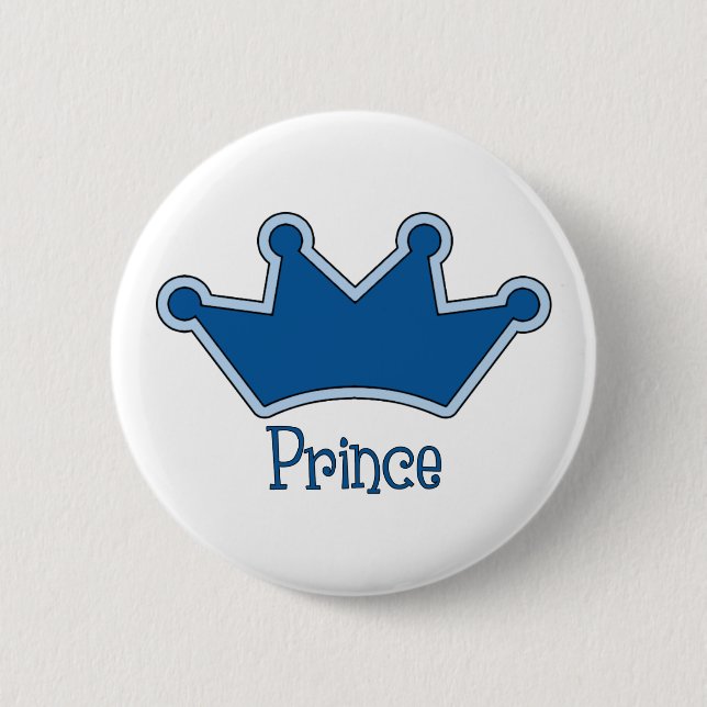 Customizable Prince - Crown 2 Inch Round Button (Front)