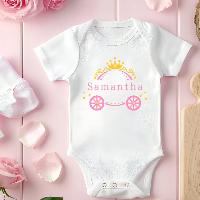  Customizable Princess Carriage Design Baby Bodysuit (Creator Uploaded)