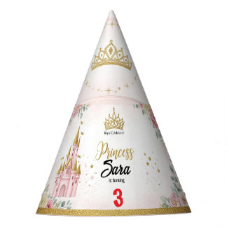 Customizable Princess Castle Birthday Party Hat