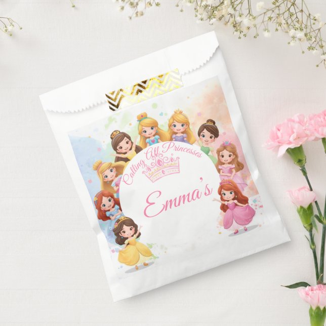 Customizable Princess Girl Birthday Chocolate  Favour Bag (Sealed)