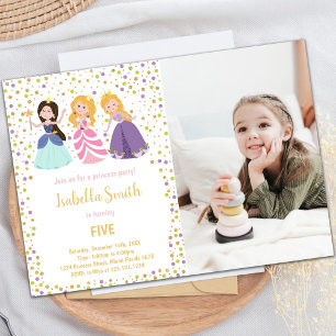 Customizable Princess Party Invitations for Kids