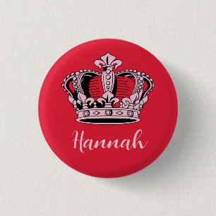 Customizable Princess Queen Crown 1 Inch Round Button