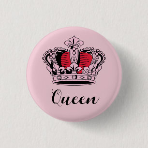 Customizable Princess Queen Crown 1 Inch Round Button
