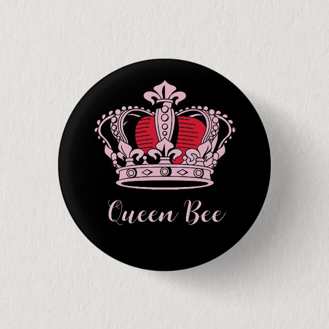 Customizable Princess Queen Crown 1 Inch Round Button (Front)