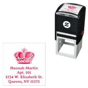 Customizable Princess Queen Crown Self-inking Stamp