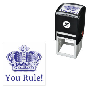 Customizable Princess Queen King Crown Self-inking Stamp