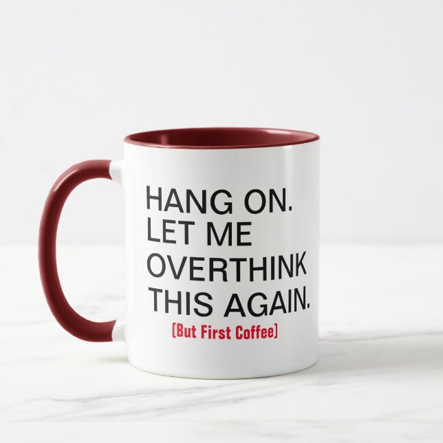 Customizable Productivity Joke Coffee Mug (Left)