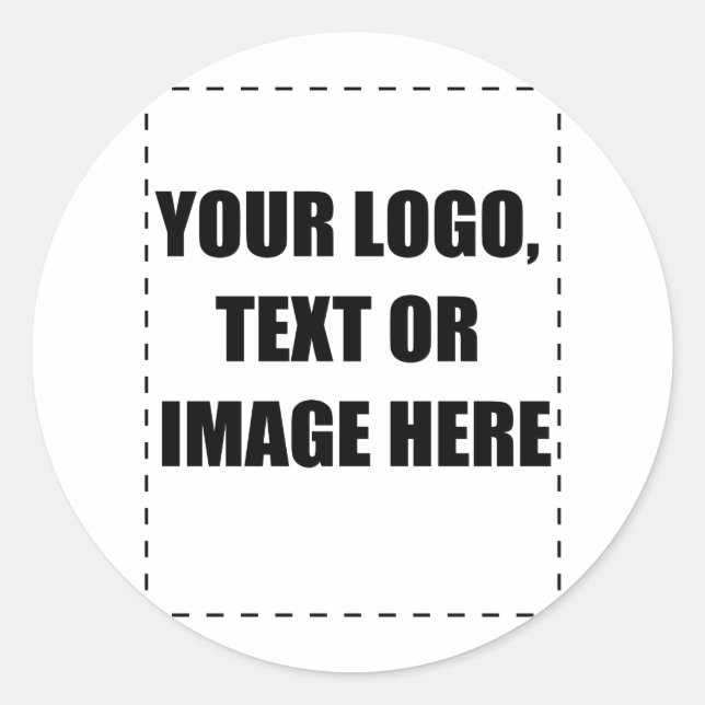 Customizable Products Classic Round Sticker (Front)
