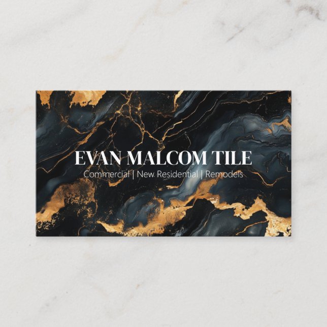 Customizable Professional Tile Business Card (Front)