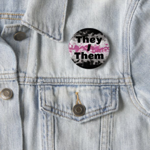 Customizable Pronoun Boho Librafeminine Pride Flag 2 Inch Round Button