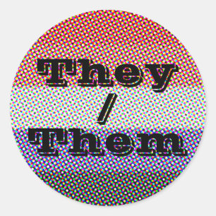 Customizable Pronoun Cupioromantic Pride Flag Classic Round Sticker
