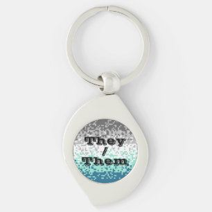 Customizable Pronoun Frayromantic Pride Flag Keychain