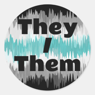 Customizable Pronoun Libramasculine Pride Flag Classic Round Sticker