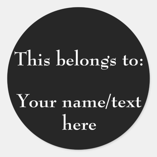 Customizable Property Sticker (Front)