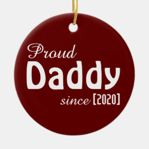 Customizable Proud Daddy since ornament! Ceramic Ornament