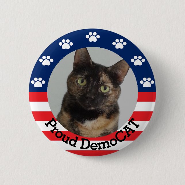 Customizable Proud DemoCAT 2 Inch Round Button (Front)