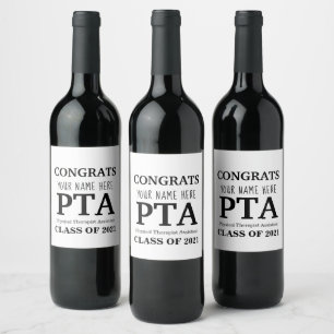 Customizable PTA Wine Bottle Labels
