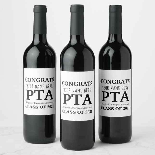 Customizable PTA Wine Bottle Labels (Bottles)
