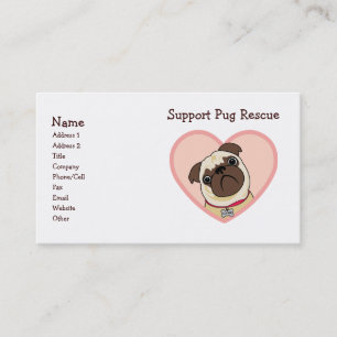 Customizable Pug Business Cards