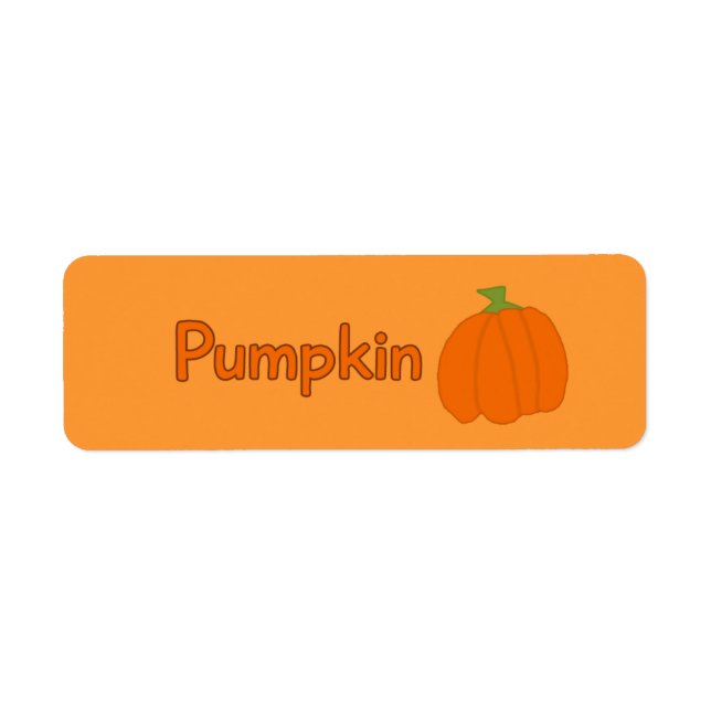 Customizable Pumpkin Bakery Labels (Front)