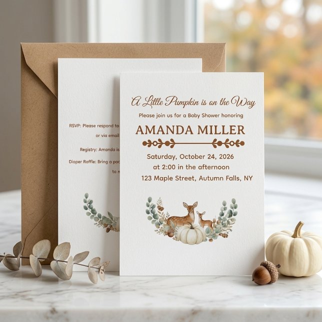 customizable pumpkin deer invite (Creator Uploaded)
