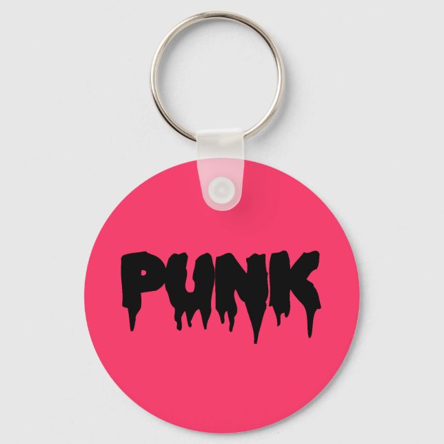 Customizable Punk Drip Front Keychain (Front)