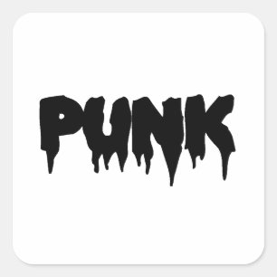 Customizable Punk Drip Front Square Sticker
