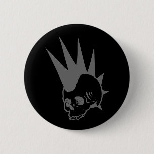 Customizable Punk Jawless Skull 2 Inch Round Button