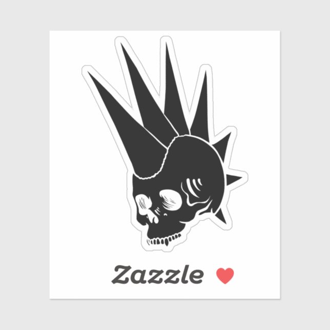 Customizable Punk Jawless Skull Version 2 (Sheet)