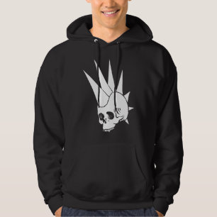 Customizable Punk Jawless Skull Version 2 Hoodie