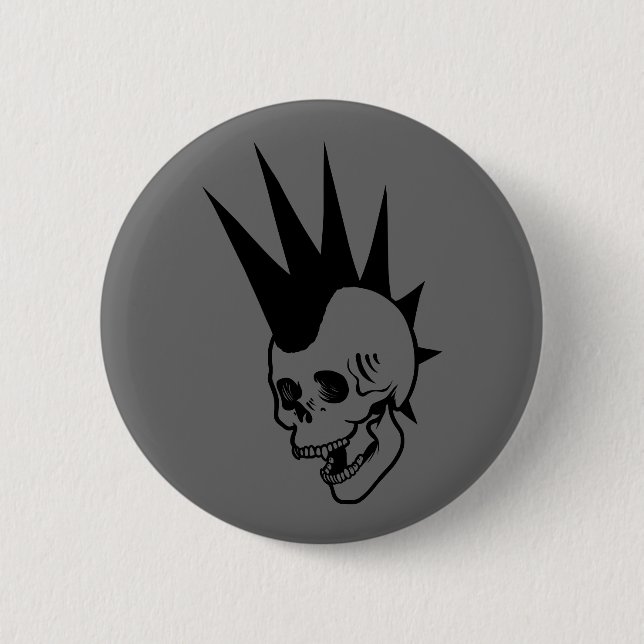 Customizable Punk Skull 2 Inch Round Button (Front)
