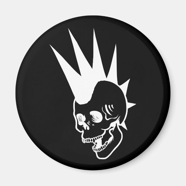 Customizable Punk Skull Magnet (Front)