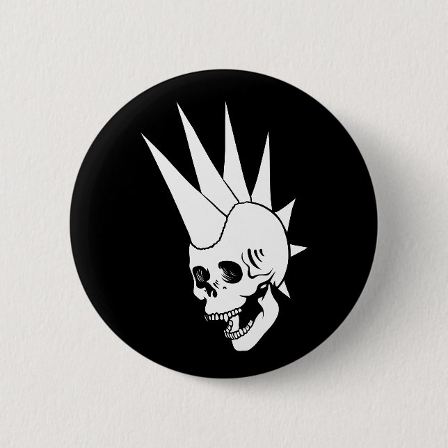 Customizable Punk Skull Version 2 Inch Round Button (Front)