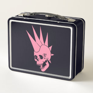 Customizable Punk Skull Version 2 Metal Lunch Box