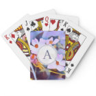 Customizable Purple and Blue Floral with Initial