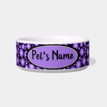 Customizable purple Bubbles Dog/Cat pet bowl