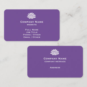 Customizable Purple Business Card