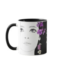 Customizable purple cute floral trendy goth girl 