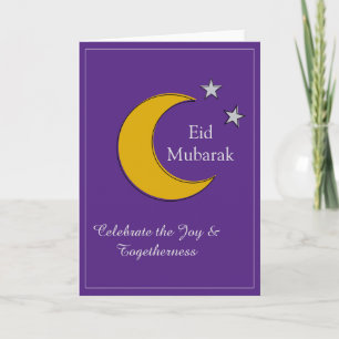Customizable Purple Eid Invitation Card
