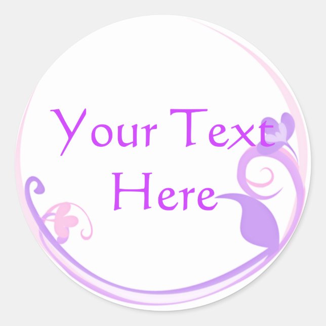 Customizable Purple Flower Stickers (Front)