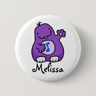 Customizable Purple Fuzzy Wuzzy Badge 2 Inch Round Button