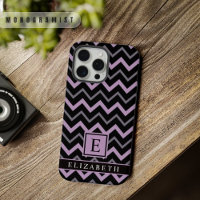 Customizable Purple Grey Black Chevron Pattern