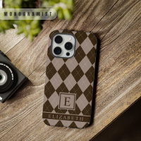 Customizable Purple Grey Brown Argyle Pattern