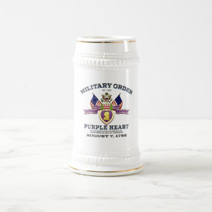 Customizable "PURPLE HEART FLAGS" Beer Stein